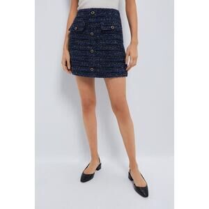 HYACINTH HOUSE Navy Tweed Greer Mini Skirt Size XL NWT Retail $128 Tuckernuck